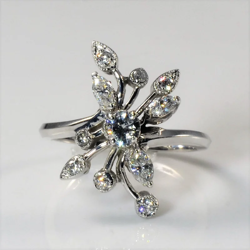 The Perfect Accessory For Less – Jewelry Sale Live Floral Design Diamond Ring | 0.57ctw | SZ 6.75 | The Perfect Accessory For Less – Jewelry Sale Live Floral Design Diamond Ring | 0.57ctw | SZ 6.75 |