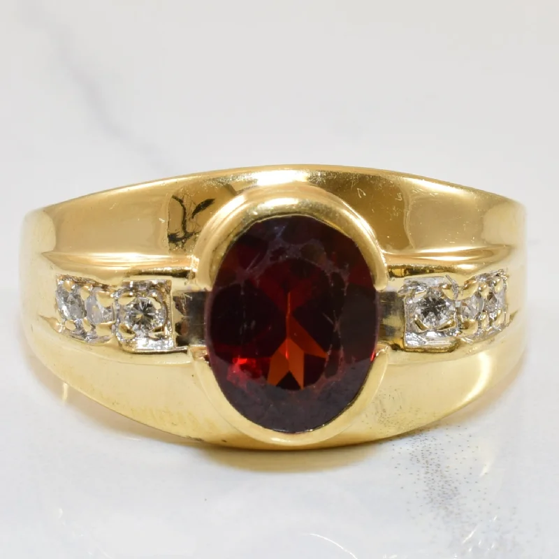 Limited-Stock Jewelry Sale – Once It's Gone, It's Gone Garnet & Diamond Ring | 2.50ct, 0.12ctw | SZ 9.5 | Limited-Stock Jewelry Sale – Once It's Gone, It's Gone Garnet & Diamond Ring | 2.50ct, 0.12ctw | SZ 9.5 |