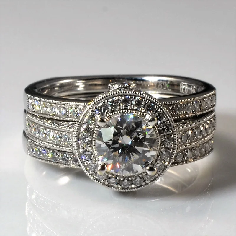 Exclusive Jewelry Sale – Limited-Time Discounts Simon G' Halo Diamond Wedding Set | 1.28ctw | SZ 6 | Exclusive Jewelry Sale – Limited-Time Discounts Simon G' Halo Diamond Wedding Set | 1.28ctw | SZ 6 |
