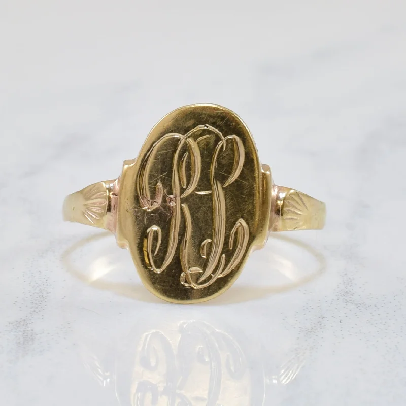 Sparkle On A Budget – Fine Jewelry For Less Initial ‘RL’ Signet Ring | SZ 5.5 |
