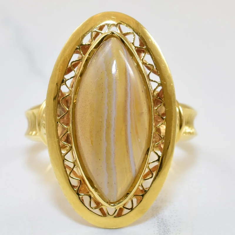 Fashion-Forward Jewelry At Incredible Prices Marquise Agate Cocktail Ring | 3.16ct | SZ 7.75 | Fashion-Forward Jewelry At Incredible Prices Marquise Agate Cocktail Ring | 3.16ct | SZ 7.75 |