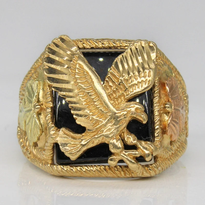 Affordable Glamour – Premium Jewelry For Less Onyx Eagle Ring | 3.00ct | SZ 10 |