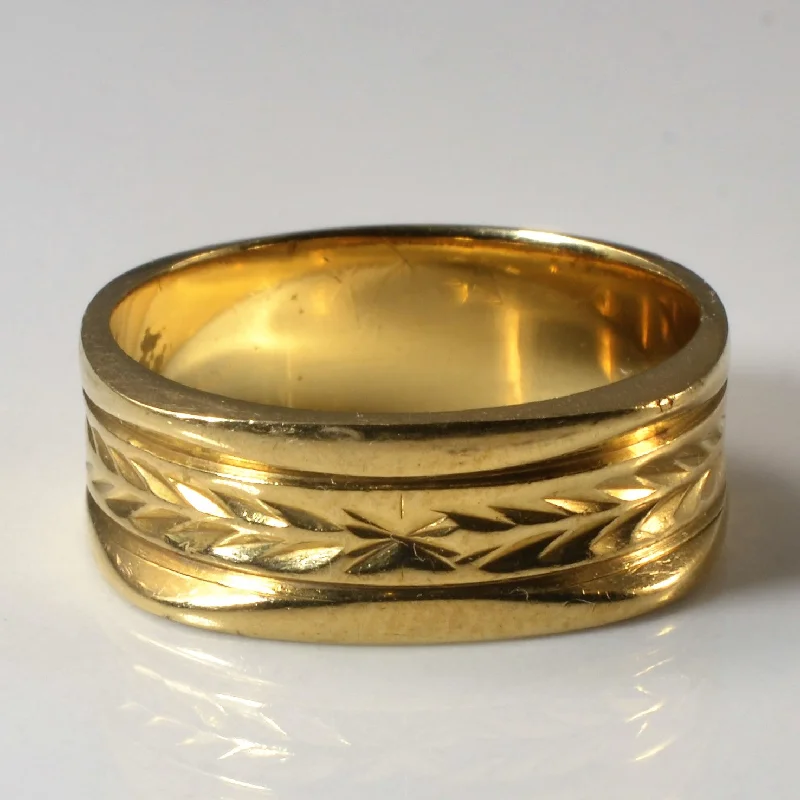 Affordable Elegance – Special Jewelry Sale Now Live Ornate Soft Square Gold Band | SZ 7 | Affordable Elegance – Special Jewelry Sale Now Live Ornate Soft Square Gold Band | SZ 7 |