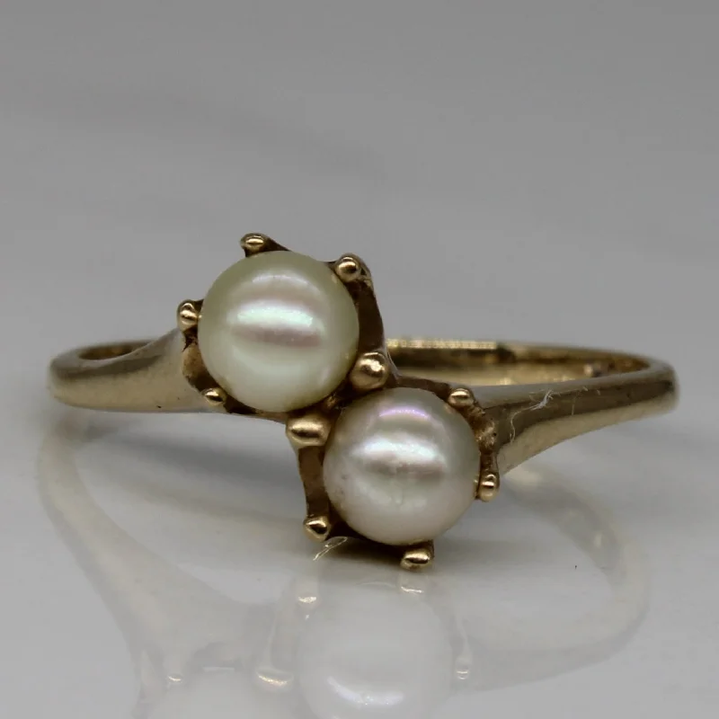 Timeless Jewelry Styles At Wallet-Friendly Prices Toi et Moi Pearl Ring | SZ 5.75 |