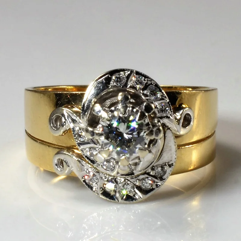 Flash Sale On Elegant Jewelry – Don't Miss Out Unique Diamond Twist Wedding Set | 0.40ctw | SZ 7.5 | Flash Sale On Elegant Jewelry – Don't Miss Out Unique Diamond Twist Wedding Set | 0.40ctw | SZ 7.5 |
