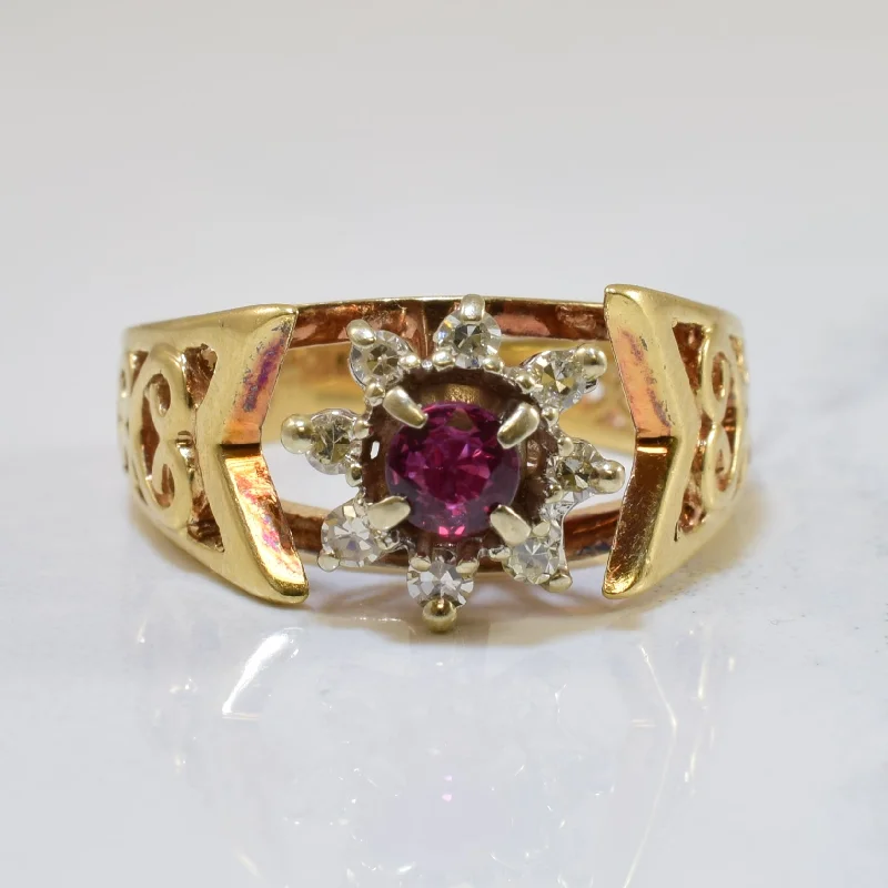 Gorgeous Jewelry, Limited-Time Savings Ruby & Diamond Halo Ring | 0.18ct, 0.12ctw | SZ 3.5 | Gorgeous Jewelry, Limited-Time Savings Ruby & Diamond Halo Ring | 0.18ct, 0.12ctw | SZ 3.5 |