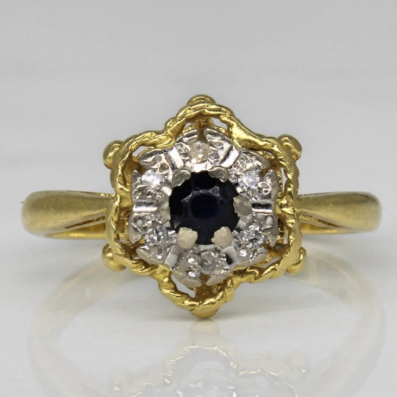 Get Your Favorite Jewelry At The Best Price Sapphire & Diamond Cluster Ring | 0.13ct, 0.03ctw | SZ 5 Get Your Favorite Jewelry At The Best Price Sapphire & Diamond Cluster Ring | 0.13ct, 0.03ctw | SZ 5