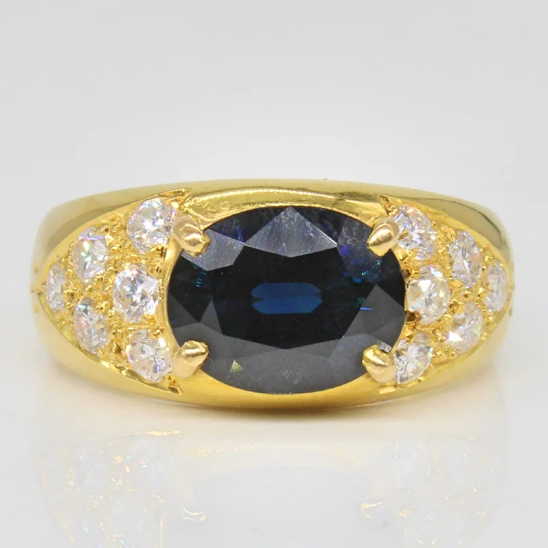 Adjustable Charm Bracelets For A Perfect Fit Sapphire & Diamond Cocktail Ring | 2.40ct, 0.65ctw | SZ 7.5 | Adjustable Charm Bracelets For A Perfect Fit Sapphire & Diamond Cocktail Ring | 2.40ct, 0.65ctw | SZ 7.5 |