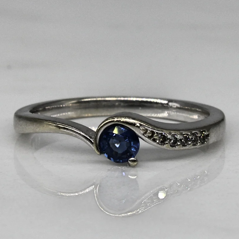 Celebrate With Sparkle – Jewelry Sale Now Live Sapphire & Diamond Contour Band | 0.20ct, 0.03ctw | SZ 6.25 | Celebrate With Sparkle – Jewelry Sale Now Live Sapphire & Diamond Contour Band | 0.20ct, 0.03ctw | SZ 6.25 |