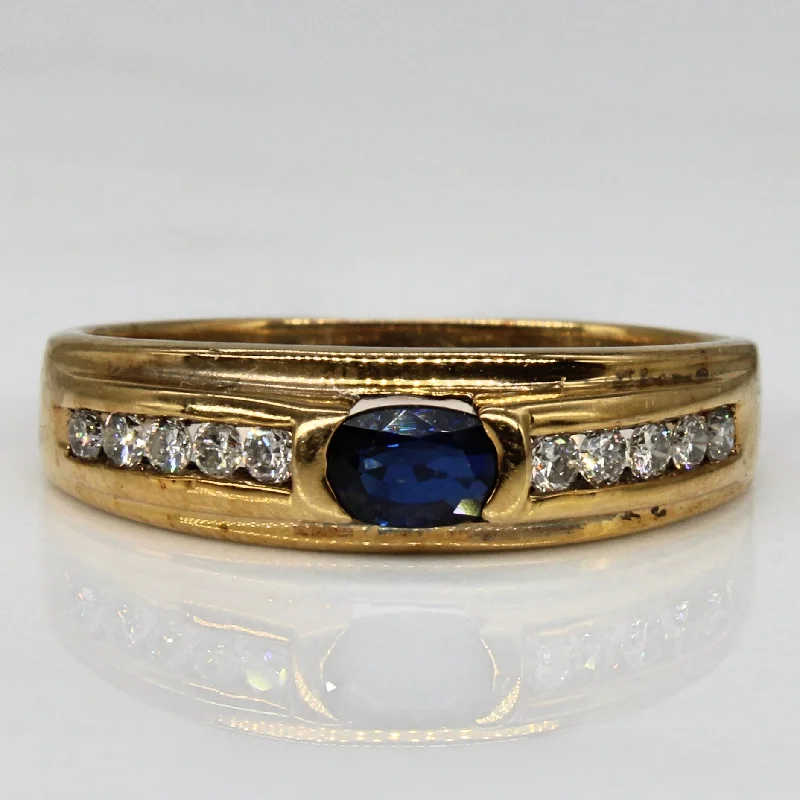 Breathtaking Jewelry, Breathtaking Prices East West Sapphire & Diamond Ring | 0.21ct, 0.20ctw | SZ 7.5 | Breathtaking Jewelry, Breathtaking Prices East West Sapphire & Diamond Ring | 0.21ct, 0.20ctw | SZ 7.5 |