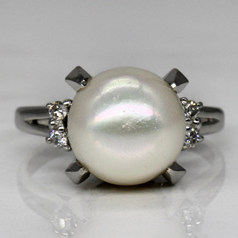 Get The Sparkle You Love At Prices You Adore South Sea Pearl & Diamond Ring | 0.08ctw | SZ 8.5 | Get The Sparkle You Love At Prices You Adore South Sea Pearl & Diamond Ring | 0.08ctw | SZ 8.5 |