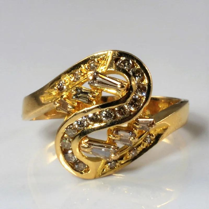 Timeless Elegance At Unbelievable Discounts Swirl Channel Diamond Ring | 0.53ctw | SZ 7.75 | Timeless Elegance At Unbelievable Discounts Swirl Channel Diamond Ring | 0.53ctw | SZ 7.75 |