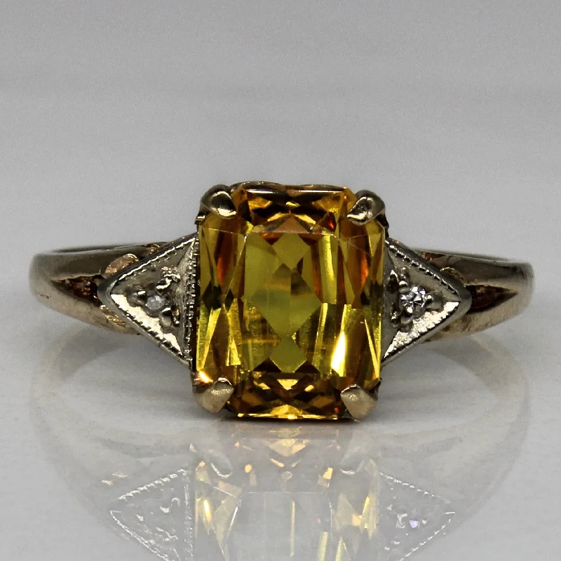 Get Your Favorite Jewelry At The Best Price Synthetic Yellow Sapphire & Diamond Ring | 2.02ct, 0.01ctw | SZ 6.5 | Get Your Favorite Jewelry At The Best Price Synthetic Yellow Sapphire & Diamond Ring | 2.02ct, 0.01ctw | SZ 6.5 |