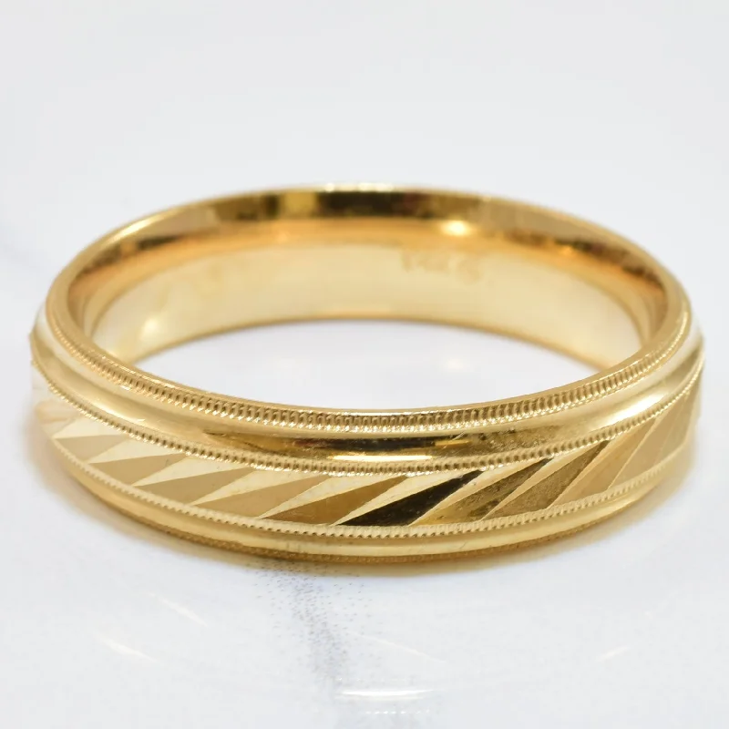 High-End Jewelry, Now More Affordable Than Ever Textured 14k Yellow Gold Band | SZ 13 | High-End Jewelry, Now More Affordable Than Ever Textured 14k Yellow Gold Band | SZ 13 |