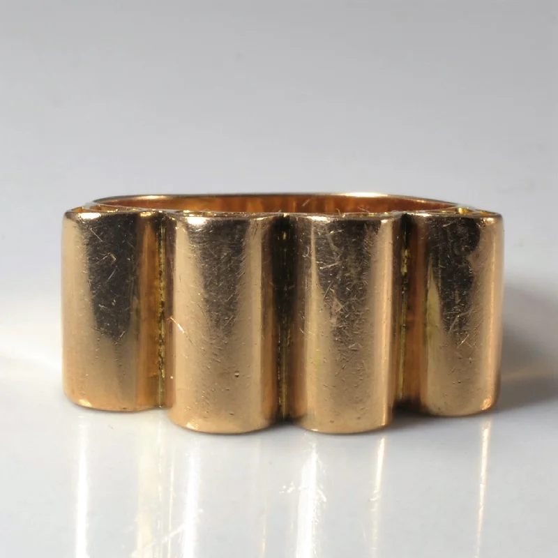 Jewelry Clearance – Final Chance To Save Big Yellow Gold Scroll Ring | SZ 7.25 |