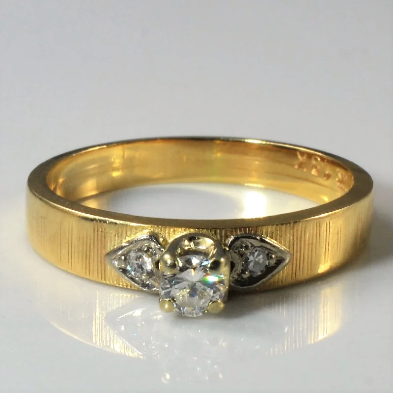 Delicate Crystal Jewelry For Sophisticated Charm Textured Band Three Stone Ring | 0.16ctw | SZ 7 | Delicate Crystal Jewelry For Sophisticated Charm Textured Band Three Stone Ring | 0.16ctw | SZ 7 |