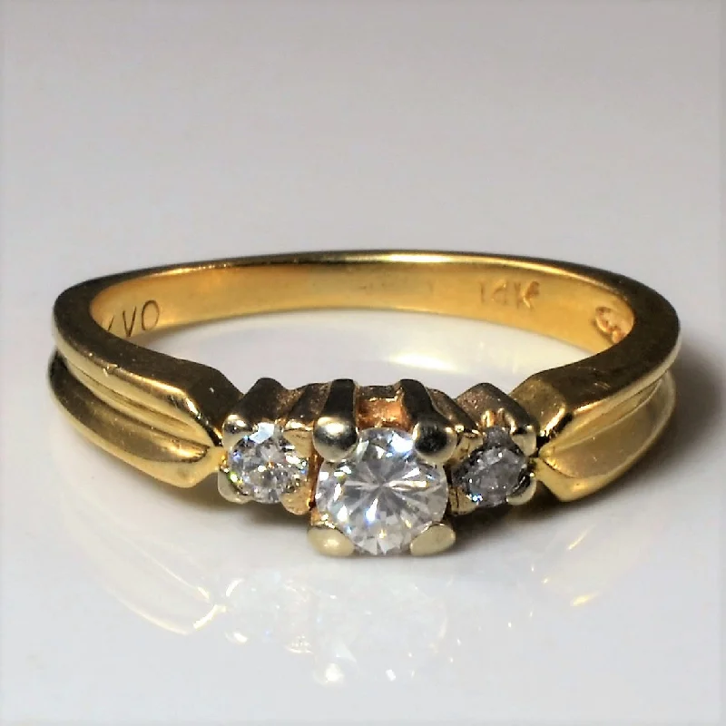 Elevate Your Jewelry Collection With Limited-Time Savings Low Profile Three Stone Diamond Ring | 0.26ctw | SZ 5.25 | Elevate Your Jewelry Collection With Limited-Time Savings Low Profile Three Stone Diamond Ring | 0.26ctw | SZ 5.25 |