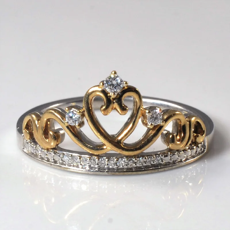Shop Dazzling Jewelry At The Best Prices Two Tone Diamond Tiara Ring | 0.11ctw | SZ 6.5 | Shop Dazzling Jewelry At The Best Prices Two Tone Diamond Tiara Ring | 0.11ctw | SZ 6.5 |