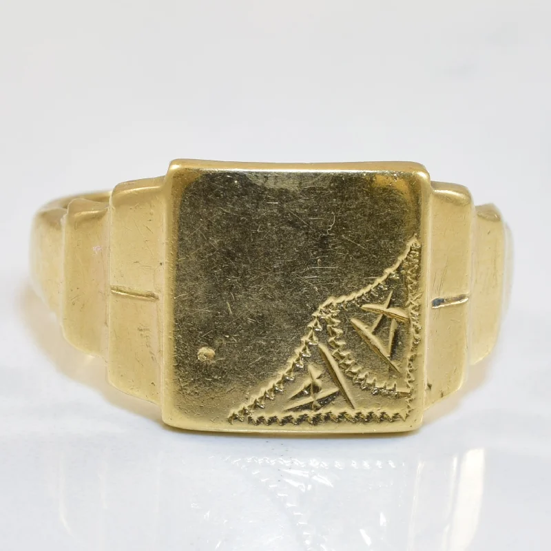 Holiday Jewelry Sale – Perfect Gifts At The Best Prices 1970s Yellow Gold Signet Ring | SZ 9.25 | Holiday Jewelry Sale – Perfect Gifts At The Best Prices 1970s Yellow Gold Signet Ring | SZ 9.25 |