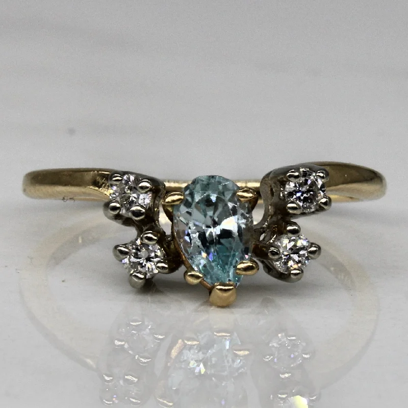 Chic, Trendy, And Affordable Jewelry Sale Pear Cut Zircon & Diamond Ring | 0.45ct, 0.12ctw | SZ 6 | Chic, Trendy, And Affordable Jewelry Sale Pear Cut Zircon & Diamond Ring | 0.45ct, 0.12ctw | SZ 6 |