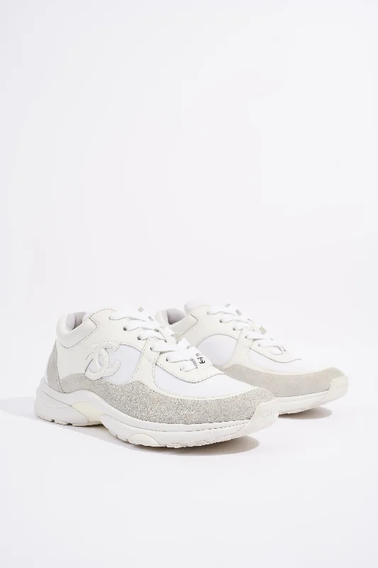 Limited Stock, Big Discounts Chanel Womens Logo Runners White EU 35.5 / UK 2.5