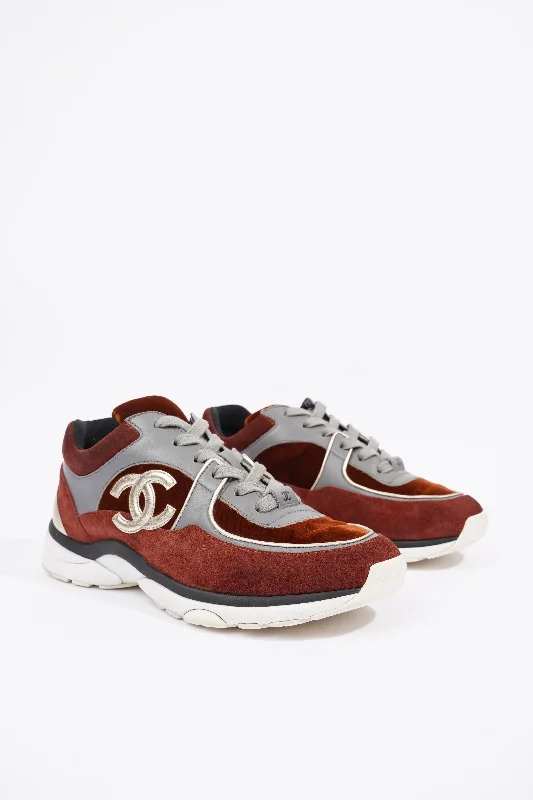 Flash Sale Now Chanel Womens Runner Maroon / Grey EU 37.5 / UK 4.5