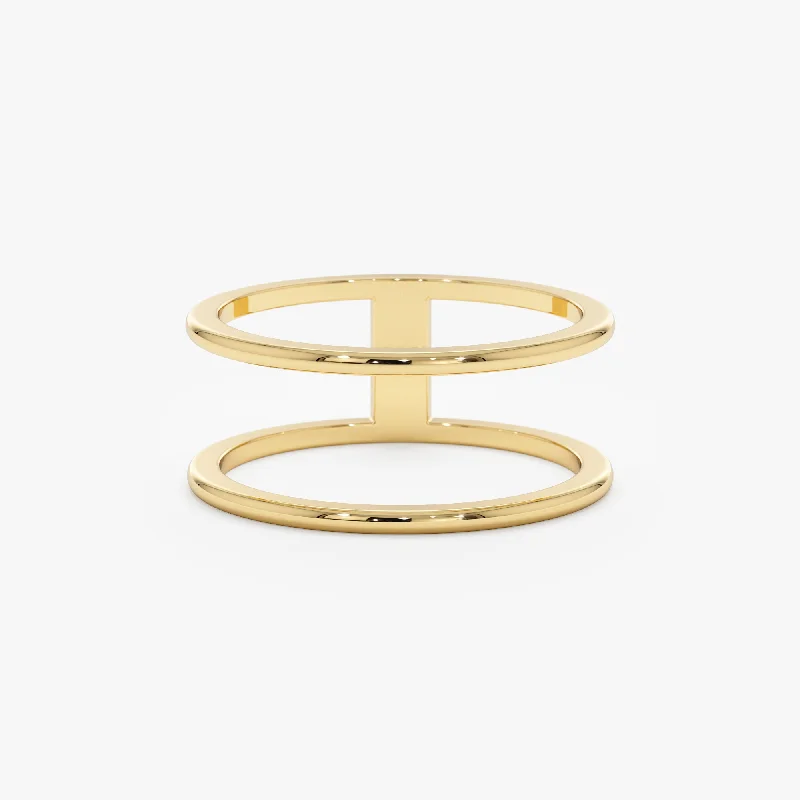 Your Dream Jewelry At Dream Prices – Shop Now Double Line Solid Gold Ring, Makenna