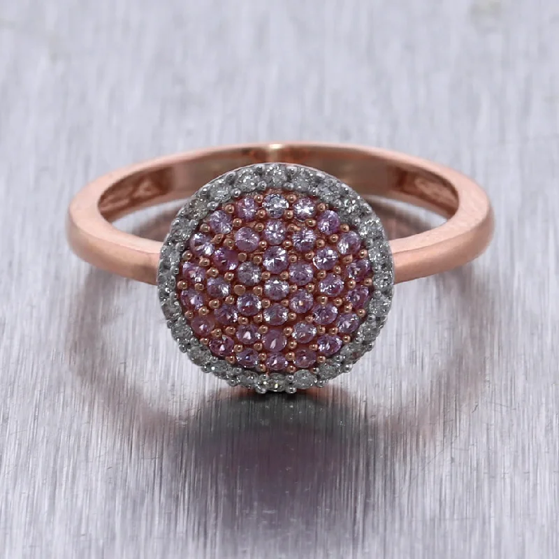 Luxury Handcrafted Jewelry For Elegant Looks Kallati 14k Rose Gold "Heirloom" 0.50ctw Pink Sapphire & Diamond Ring Luxury Handcrafted Jewelry For Elegant Looks Kallati 14k Rose Gold "Heirloom" 0.50ctw Pink Sapphire & Diamond Ring