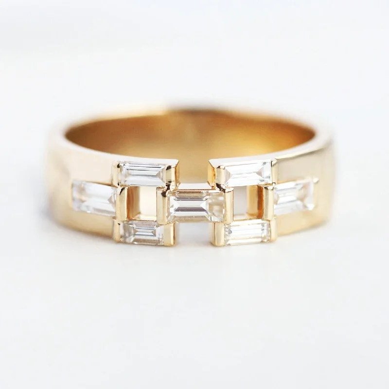 Affordable Luxury Jewelry For Every Occasion Men'S Diamond Band With Baguette Diamonds Affordable Luxury Jewelry For Every Occasion Men'S Diamond Band With Baguette Diamonds