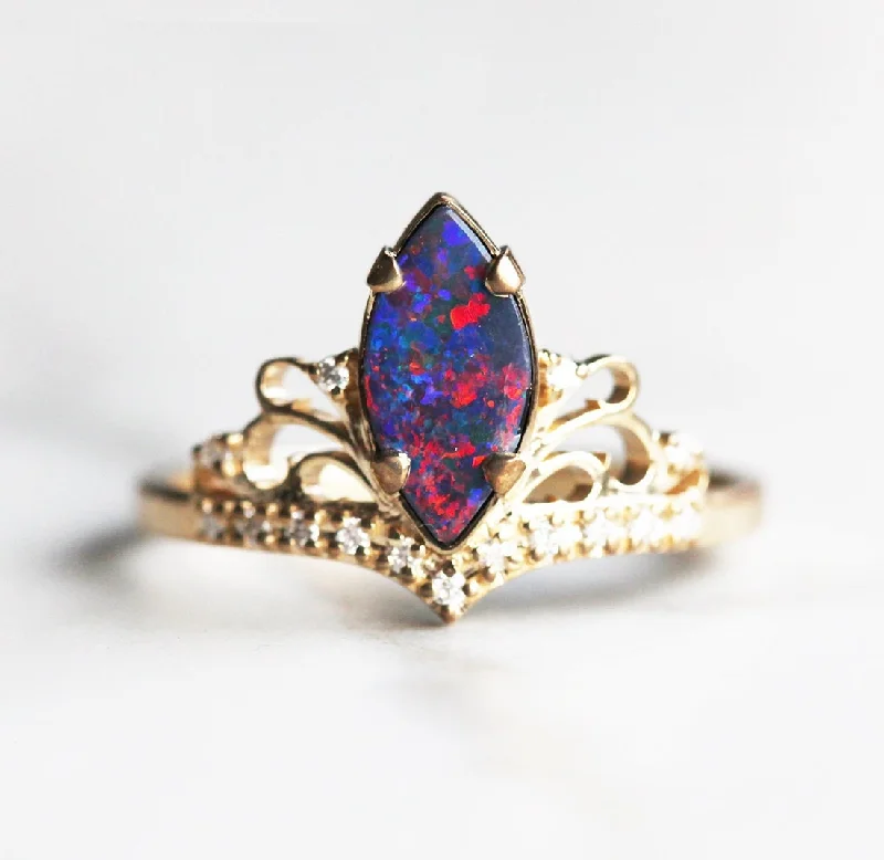 Grab Your Favorite Jewelry At The Lowest Prices Ellia Opal And Diamond Vintage Ring