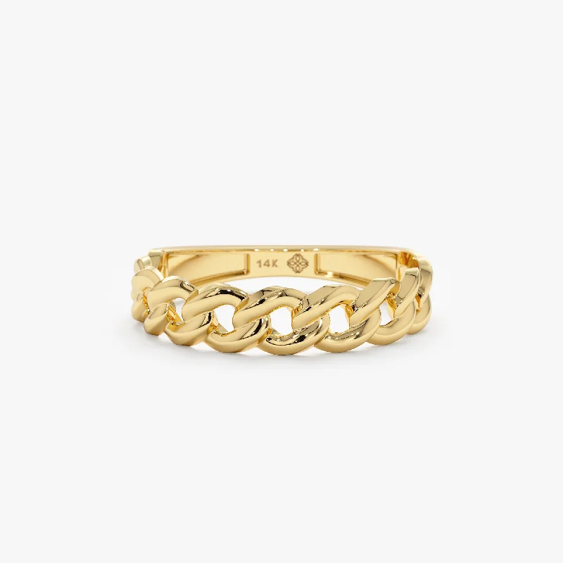Elegant Jewelry At Unbeatable Offers – Shop Before It's Gone Solid 14k Gold Cuban Chain Ring, Cleo Elegant Jewelry At Unbeatable Offers – Shop Before It's Gone Solid 14k Gold Cuban Chain Ring, Cleo