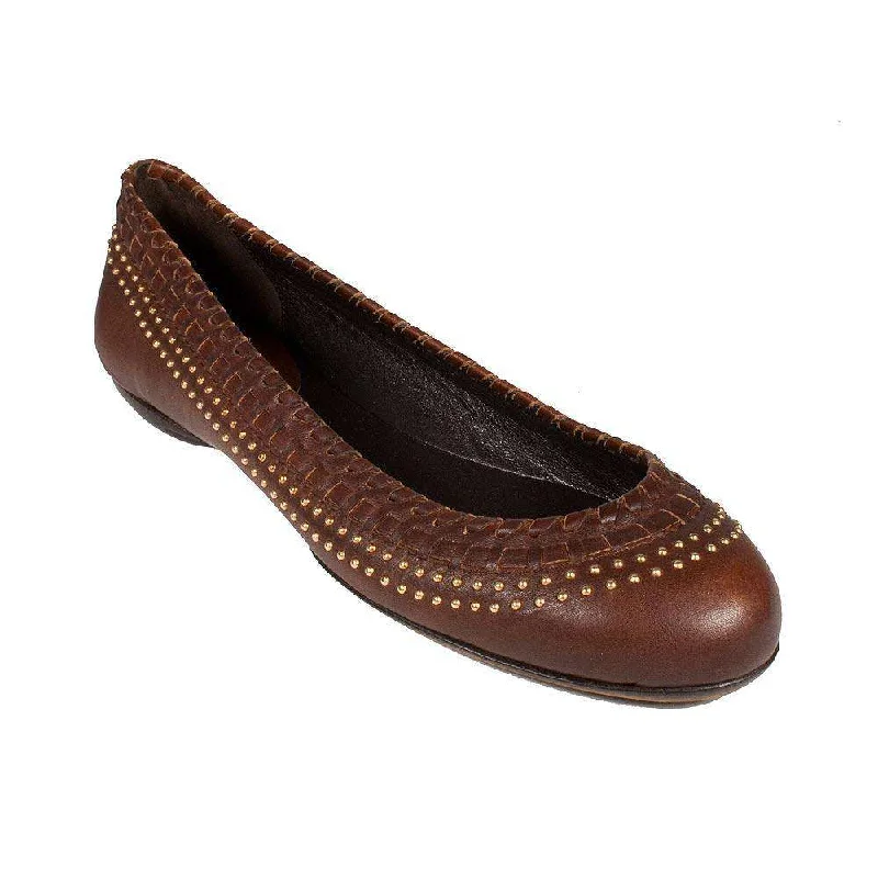 Limited-Time Offer Gucci Ballerina's Designer Shoes for Women Brown Leather Flats