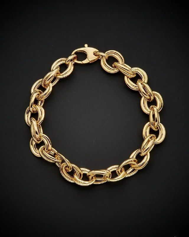 Huge Savings On Timeless Jewelry Collections 14K Italian Gold Oval & Round Link Bracelet Huge Savings On Timeless Jewelry Collections 14K Italian Gold Oval & Round Link Bracelet