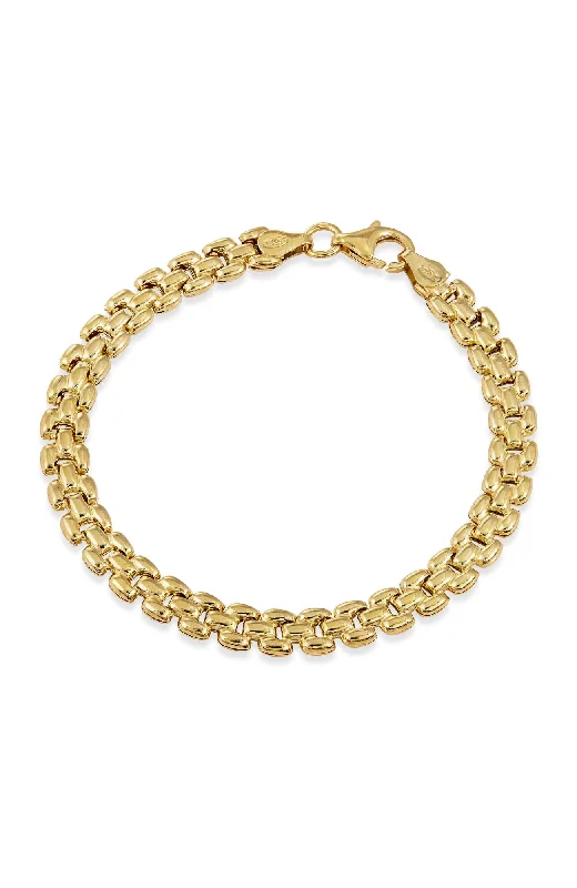 Final Call For Exquisite Jewelry At Reduced Rates 18K ITALIAN GOLD PLATED PANTHER LINK BRACELET Final Call For Exquisite Jewelry At Reduced Rates 18K ITALIAN GOLD PLATED PANTHER LINK BRACELET