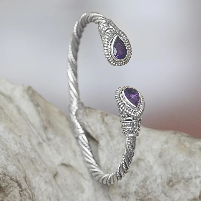 Jewelry Sale Alert – Shop Timeless Elegance Today Bright Eyes Amethyst Sterling Silver Cuff Bracelet from Indonesia Jewelry Sale Alert – Shop Timeless Elegance Today Bright Eyes Amethyst Sterling Silver Cuff Bracelet from Indonesia