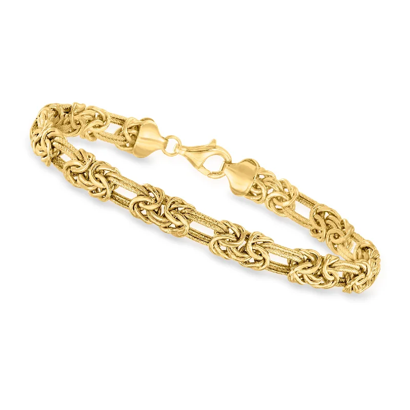 Personalized Jewelry At Special Discount Rates Canaria 10kt Yellow Gold Flat Modified Byzantine Bracelet Personalized Jewelry At Special Discount Rates Canaria 10kt Yellow Gold Flat Modified Byzantine Bracelet