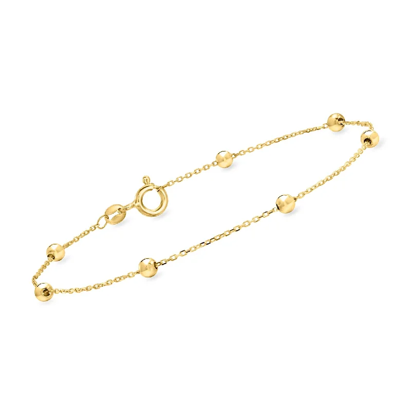 Elegant Jewelry Styles At Budget-Friendly Prices Canaria Italian 10kt Yellow Gold Bead Station Bracelet Elegant Jewelry Styles At Budget-Friendly Prices Canaria Italian 10kt Yellow Gold Bead Station Bracelet