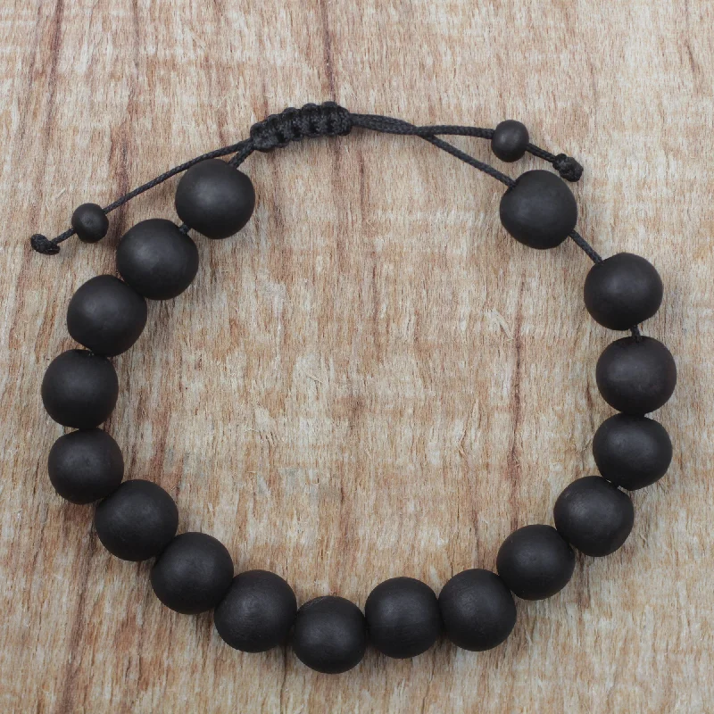 Exclusive Jewelry Offers – Sparkle For Less Chic Silhouettes Adjustable Ebony Wood Beaded Bracelet from Ghana Exclusive Jewelry Offers – Sparkle For Less Chic Silhouettes Adjustable Ebony Wood Beaded Bracelet from Ghana