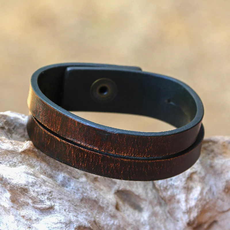 Limited-Time Jewelry Sale – Elegant Styles At Less Duality in Brown Modern Leather Wristband Bracelet (Medium) Limited-Time Jewelry Sale – Elegant Styles At Less Duality in Brown Modern Leather Wristband Bracelet (Medium)
