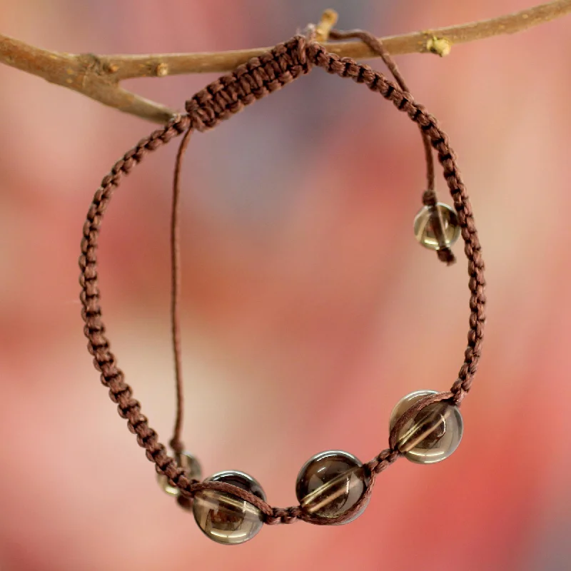 Gorgeous Jewelry, Limited-Time Savings Enduring Peace Unique Smoky Quartz Shambhala-style Bracelet Gorgeous Jewelry, Limited-Time Savings Enduring Peace Unique Smoky Quartz Shambhala-style Bracelet