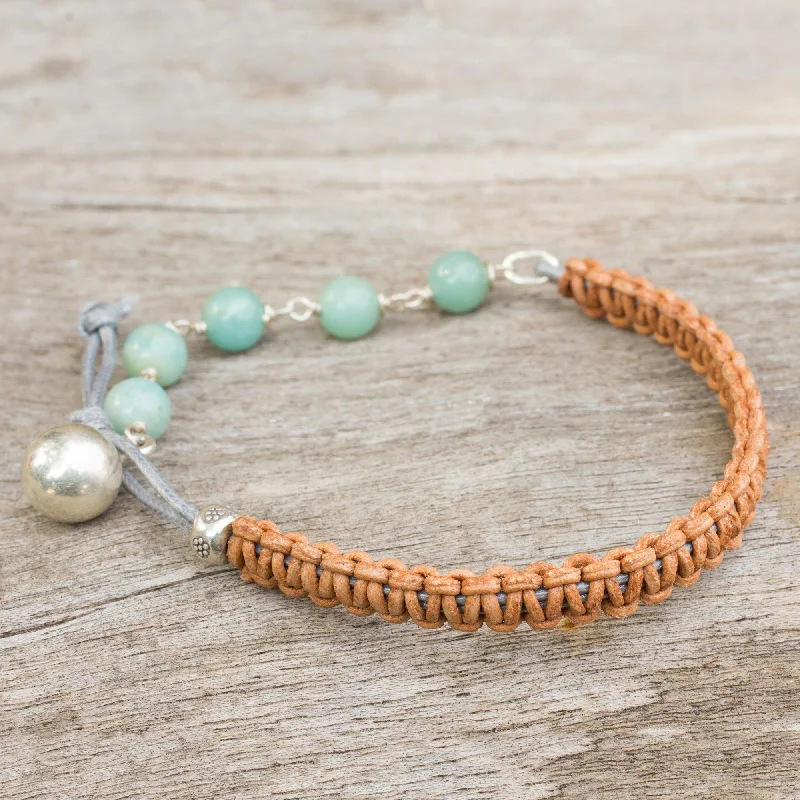 Shop Dazzling Jewelry At The Best Prices Fantasy Eclipse Amazonite and Silver on Leather Beaded Bracelet Shop Dazzling Jewelry At The Best Prices Fantasy Eclipse Amazonite and Silver on Leather Beaded Bracelet