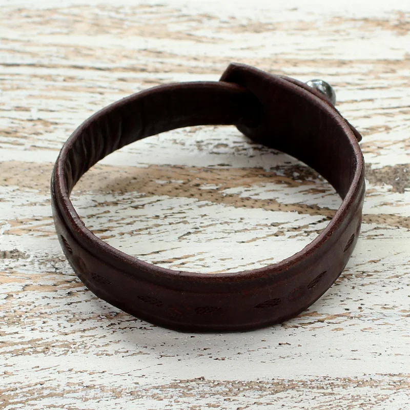 Shop Elegant Jewelry At Unbeatable Prices Floral Chimes Leather wristband bracelet