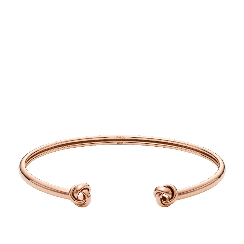 Jewelry Clearance – Final Chance To Save Big Fossil Women's Love Knot Rose Gold-Tone Stainless Steel Cuff Bracelet Jewelry Clearance – Final Chance To Save Big Fossil Women's Love Knot Rose Gold-Tone Stainless Steel Cuff Bracelet