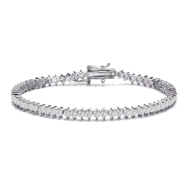 Big Discounts On Elegant Jewelry Collections GENEVIVE Sterling Silver Clear Round Cubic Zirconia Tennis Bracelet Big Discounts On Elegant Jewelry Collections GENEVIVE Sterling Silver Clear Round Cubic Zirconia Tennis Bracelet