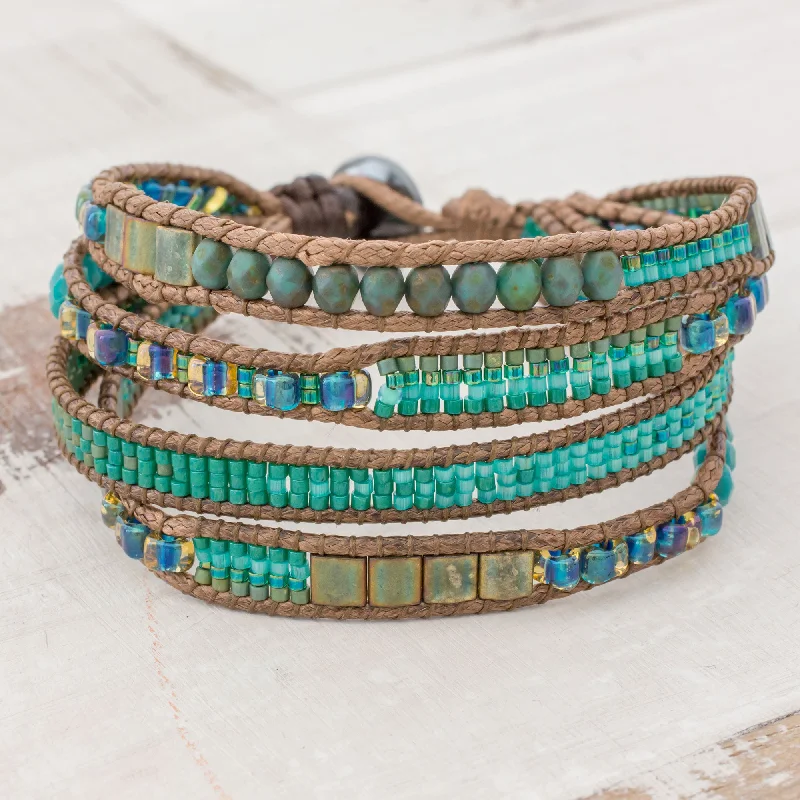 Flash Jewelry Sale – Get Stunning Pieces At Low Prices Glistening Lake Glass Beaded Wristband Bracelet in Cerulean from Guatemala Flash Jewelry Sale – Get Stunning Pieces At Low Prices Glistening Lake Glass Beaded Wristband Bracelet in Cerulean from Guatemala