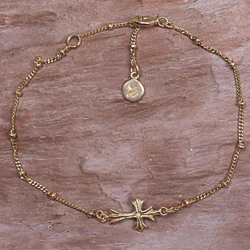 Timeless Jewelry At Special Discount Rates Gold Cross Hancrafted 14k Gold Vermeil Balinese Cross Them Bracelet Timeless Jewelry At Special Discount Rates Gold Cross Hancrafted 14k Gold Vermeil Balinese Cross Them Bracelet