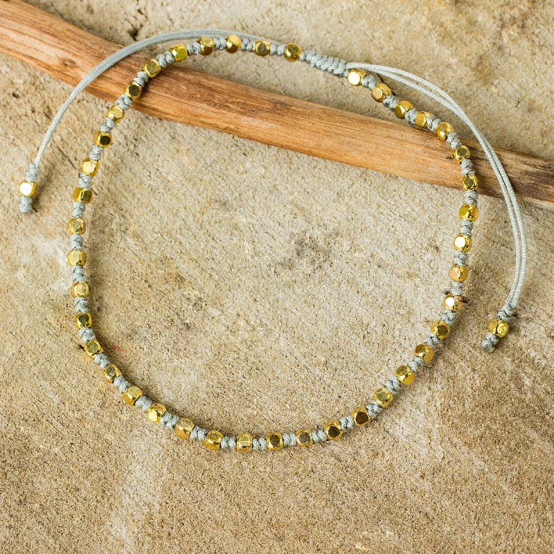 Shop Handcrafted Jewelry At Special Promotional Rates Grey Boho Chic Fair Trade Handcrafted Gold Accent Macrame Bracelet Shop Handcrafted Jewelry At Special Promotional Rates Grey Boho Chic Fair Trade Handcrafted Gold Accent Macrame Bracelet