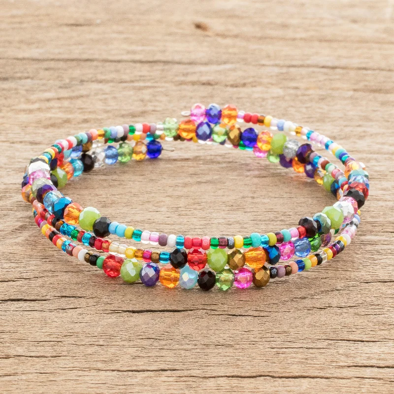 Unmissable Discounts On Timeless Jewelry Pieces Happiness and Harmony Colorful Glass and Crystal Beaded Wrap Bracelet Unmissable Discounts On Timeless Jewelry Pieces Happiness and Harmony Colorful Glass and Crystal Beaded Wrap Bracelet