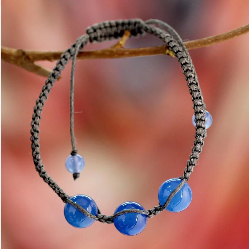 Luxury Meets Affordability – Jewelry Sale Live Now Harmony Blue Chalcedony Shambhala-style Macrame Bracelet from India Luxury Meets Affordability – Jewelry Sale Live Now Harmony Blue Chalcedony Shambhala-style Macrame Bracelet from India