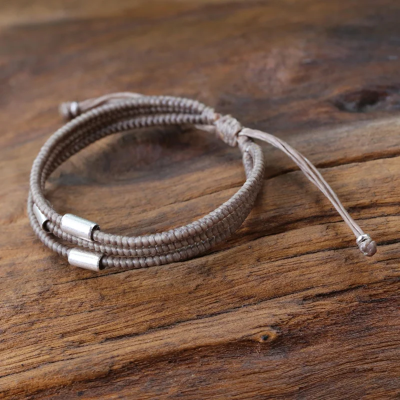 Last Chance To Shop High-End Jewelry At Markdown Prices Hill Tribe Friend in Khaki Thai Silver Braided Bracelet Last Chance To Shop High-End Jewelry At Markdown Prices Hill Tribe Friend in Khaki Thai Silver Braided Bracelet